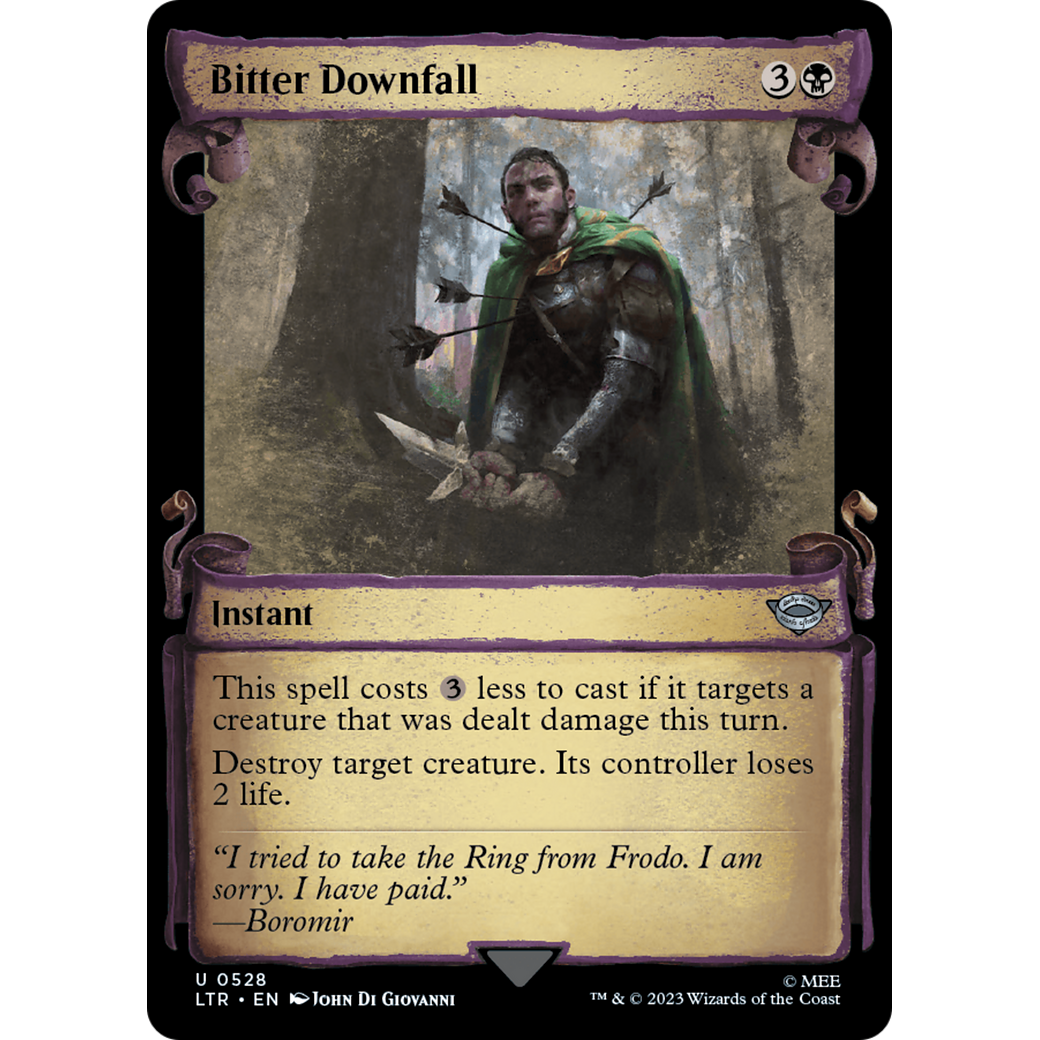 Bitter Downfall (LTR-528) - The Lord of the Rings: Tales of Middle-earth: (Showcase) Foil