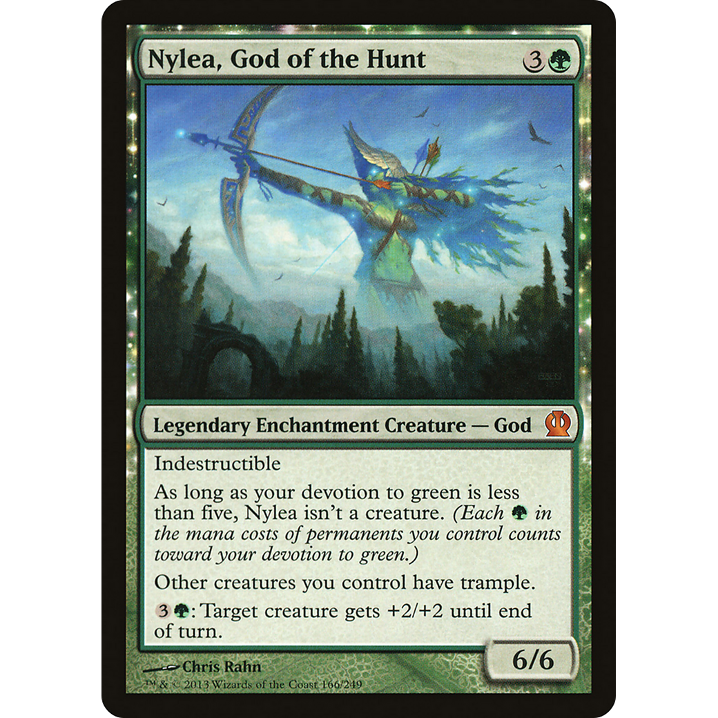 Nylea, God of the Hunt (THS-166) - Theros: (enchantment) Foil