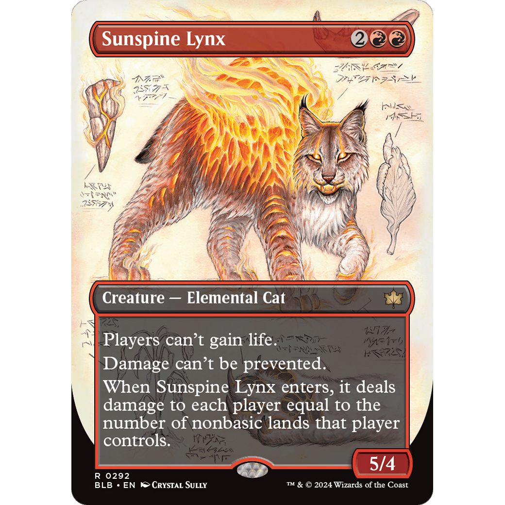 Sunspine Lynx (BLB-292) - Bloomburrow: (Showcase) (Borderless) Foil