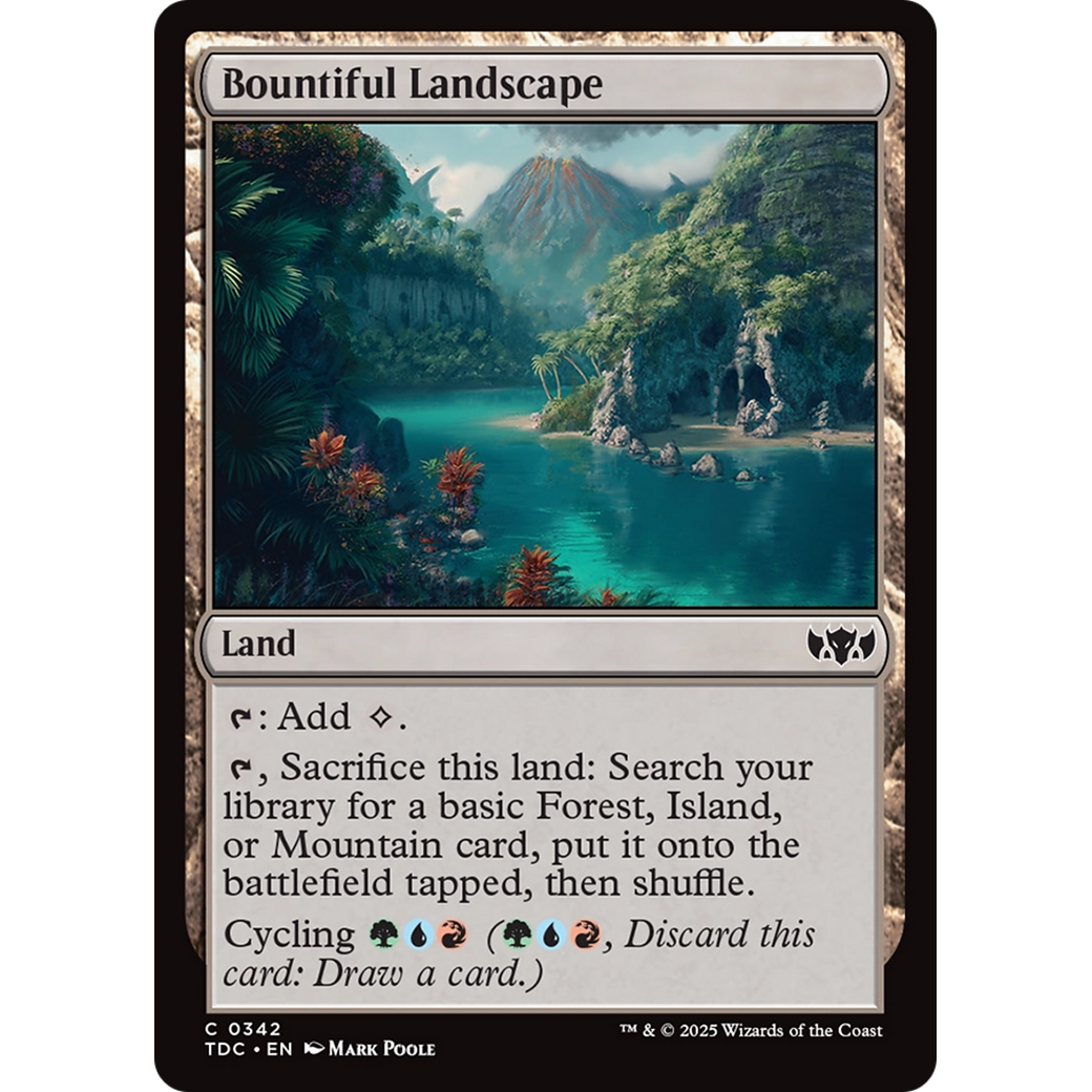 Bountiful Landscape (TDC-342) - Commander: Tarkir: Dragonstorm