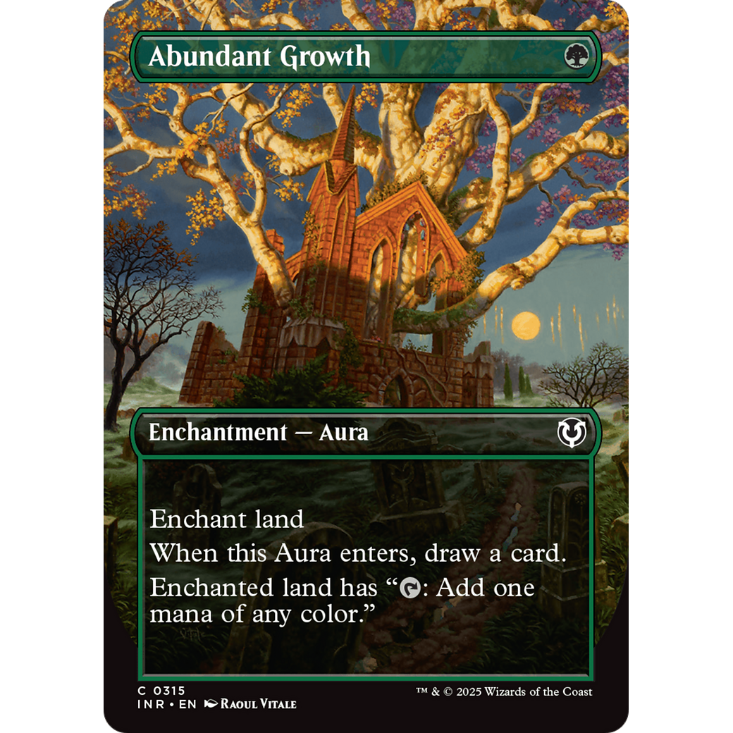Abundant Growth (INR-315) - Innistrad Remastered: (enchantment) (Borderless)