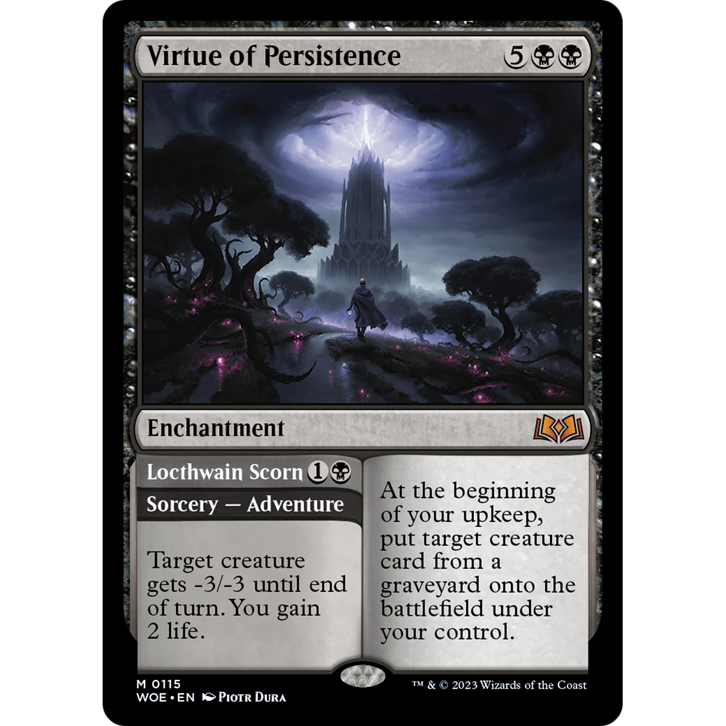 Virtue of Persistence // Locthwain Scorn (WOE-115) - Wilds of Eldraine