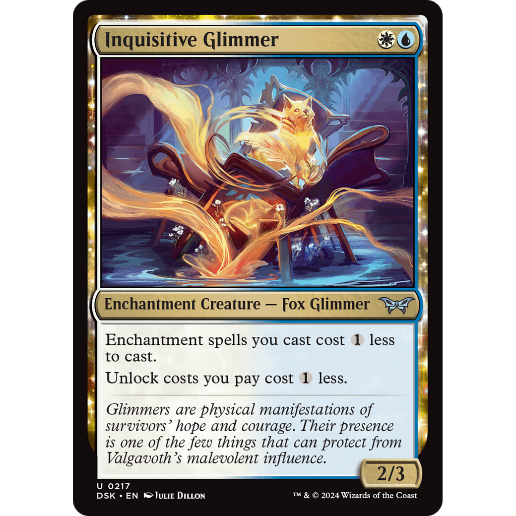 Inquisitive Glimmer (DSK-217) - Duskmourn: House of Horror: (enchantment) Foil