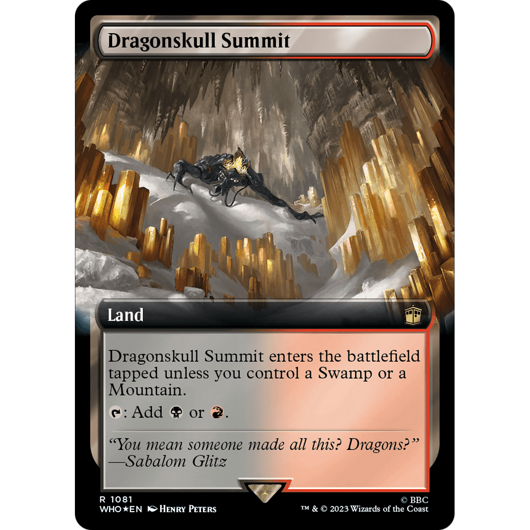 Dragonskull Summit (Extended Art) (Surge Foil) (WHO-1081) - Doctor Who: (Extended Art) Foil