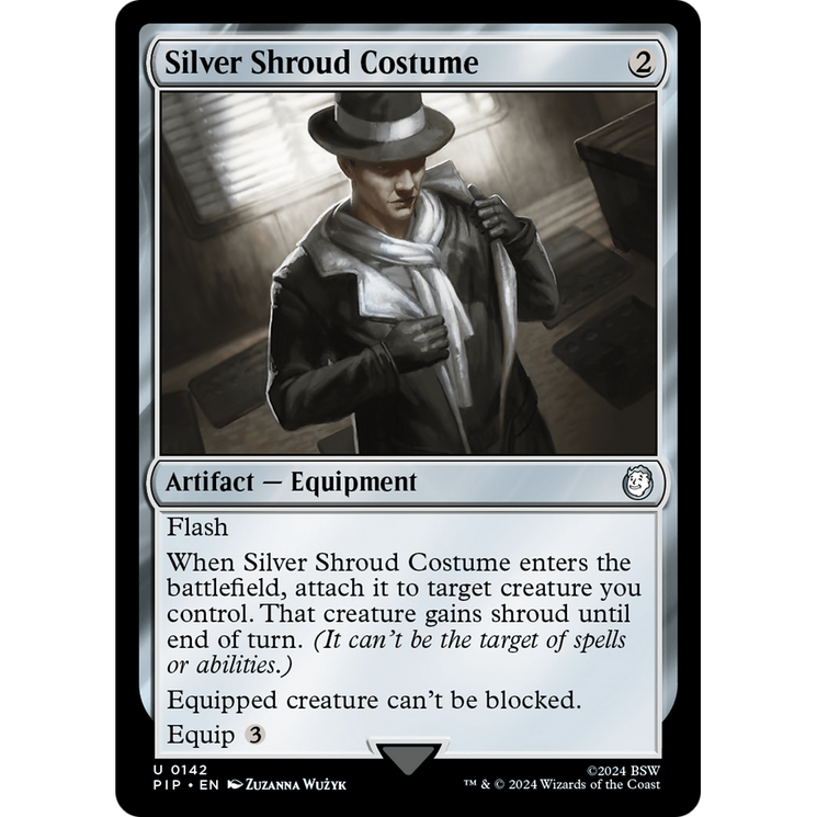 Silver Shroud Costume (PIP-142) - Fallout Foil