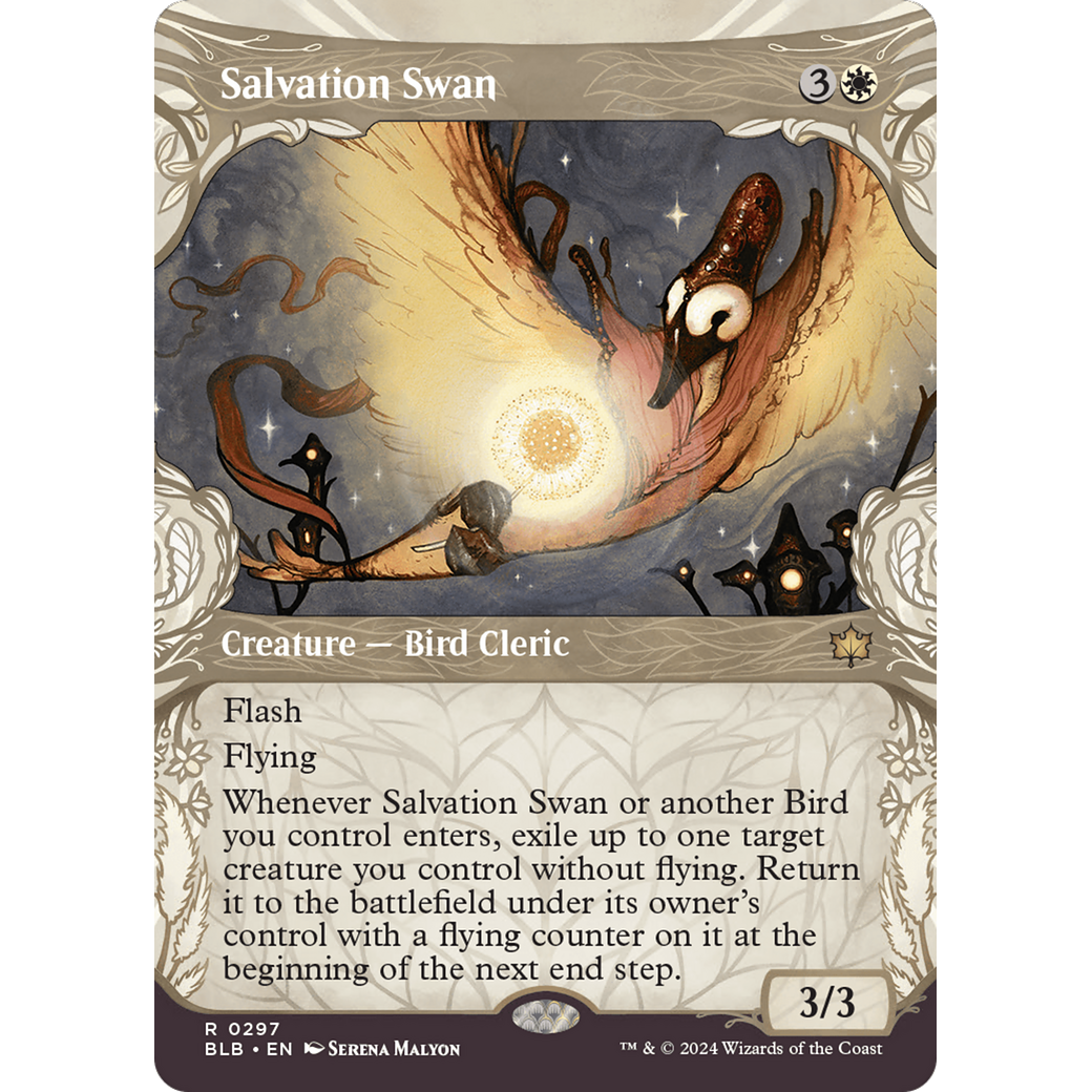 Salvation Swan (BLB-297) - Bloomburrow: (Showcase) (Borderless) Foil