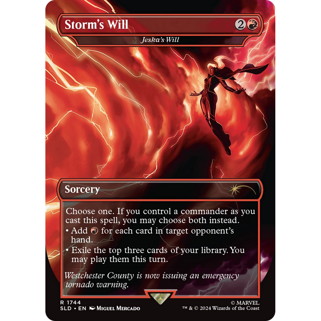 Storm's Will - Jeska's Will (SLD-1744) - Secret Lair Drop / Storm's Will (Borderless)
