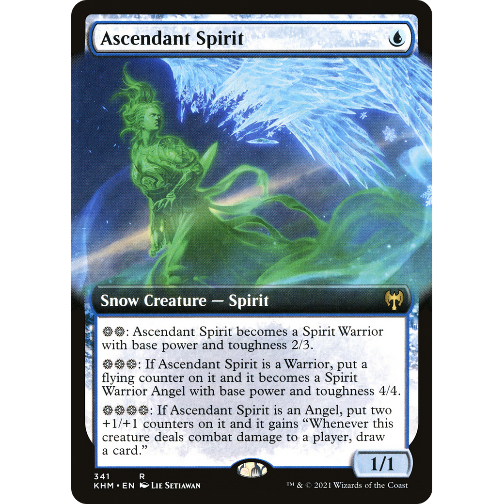 Ascendant Spirit (Extended Art) (KHM-341) - Kaldheim: (Extended Art, snow) Foil
