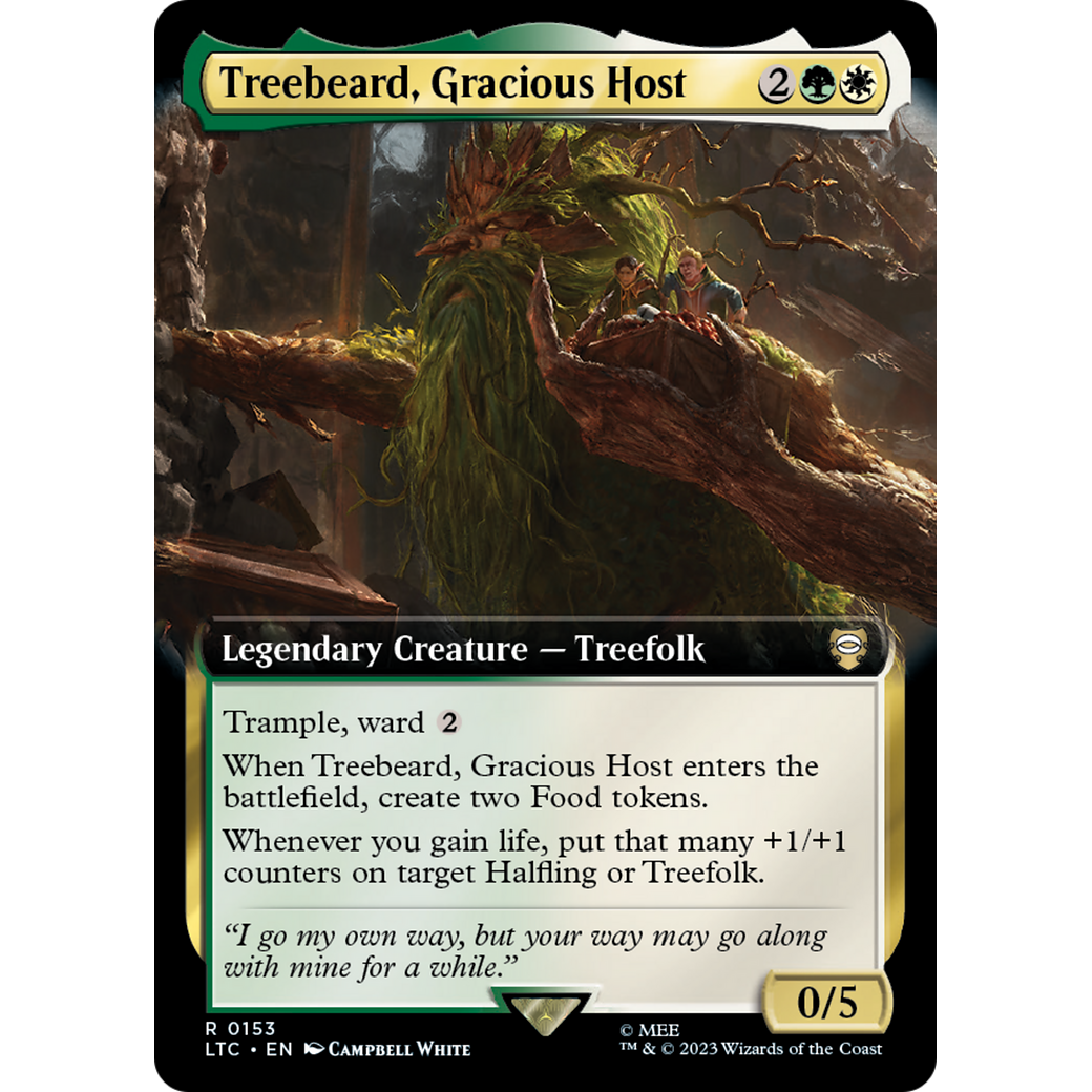 Treebeard, Gracious Host (Extended Art) (LTC-153) - Tales of Middle-earth Commander: (Extended Art) Foil