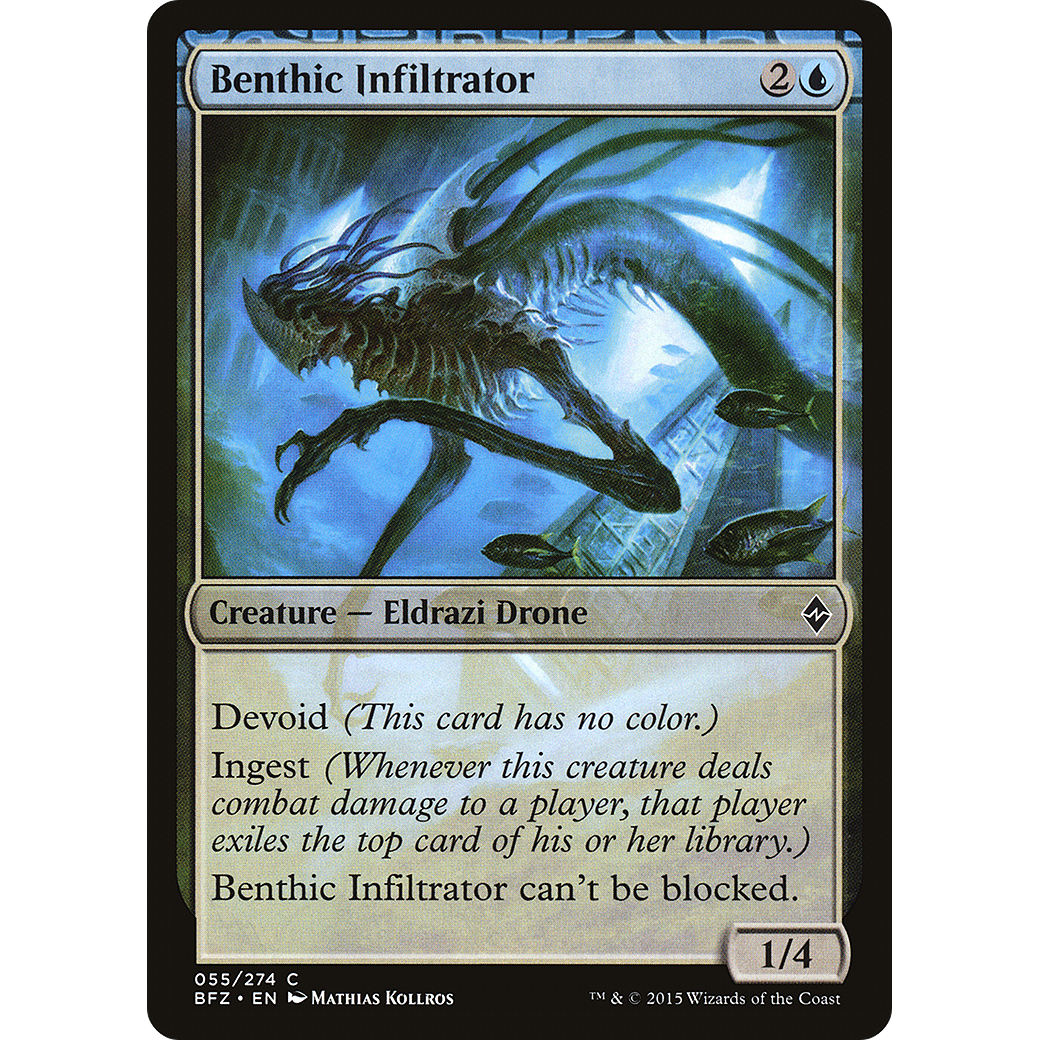 Benthic Infiltrator (BFZ-055) - Battle for Zendikar: (devoid) Foil