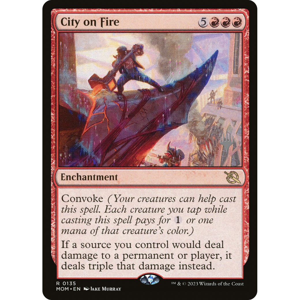 City on Fire (PPMOM-135P) - March of the Machine Promos Foil