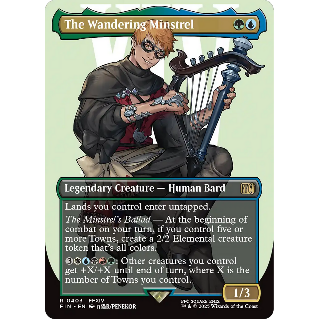 The Wandering Minstrel (FIN-403) - FINAL FANTASY (Borderless) Foil