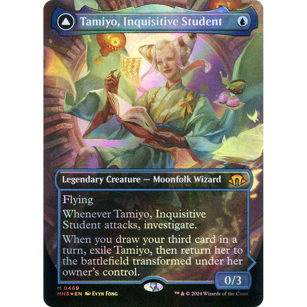 Tamiyo, Inquisitive Student // Tamiyo, Seasoned Scholar (MH3-469) - Modern Horizons 3 (Borderless) Foil