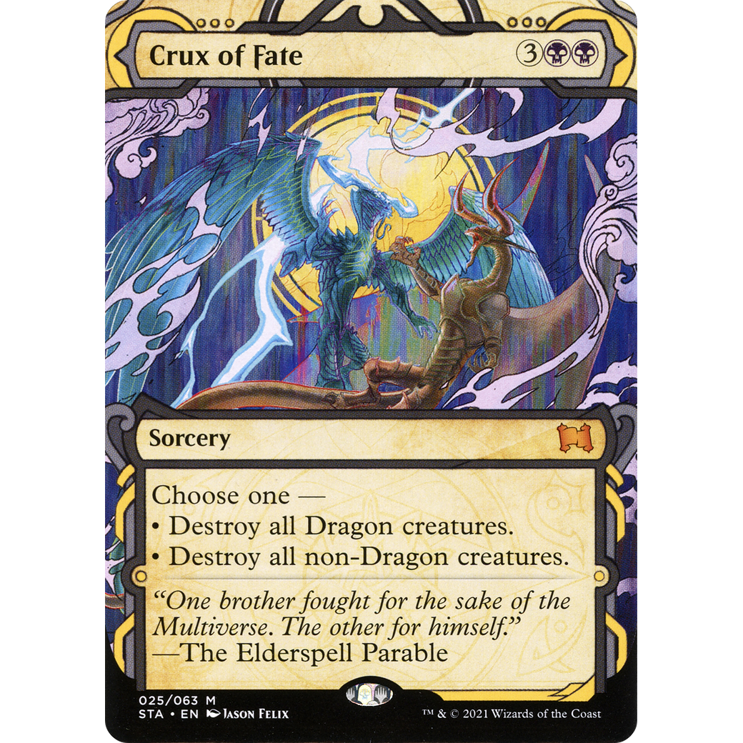 Crux of Fate (STA-025) - Strixhaven Mystical Archive: (Showcase) (Borderless) Foil