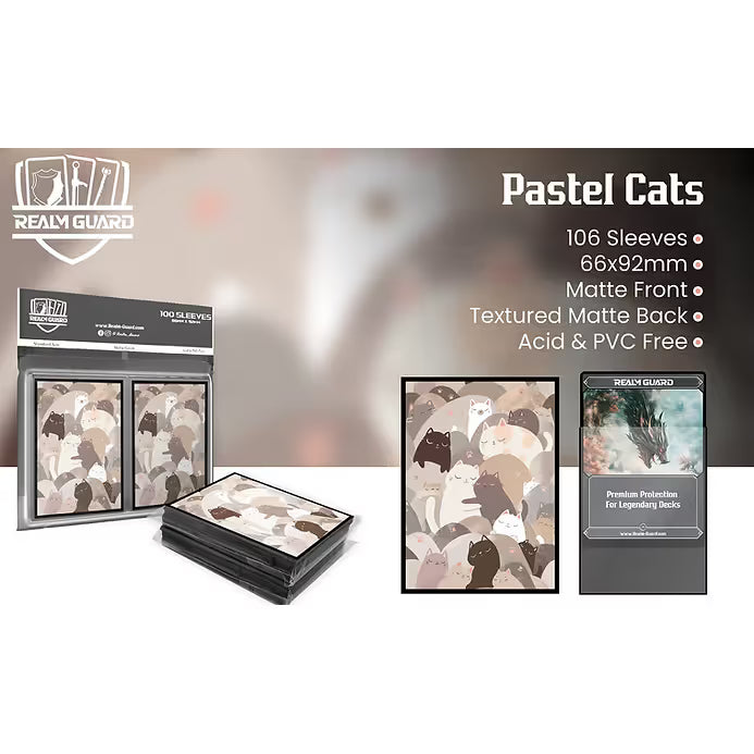 Realm Guard: Art Sleeves - Pastel Cats