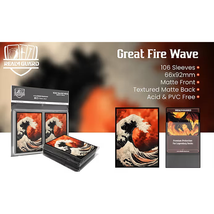 Realm Guard: Art Sleeves - The Great Fire Wave