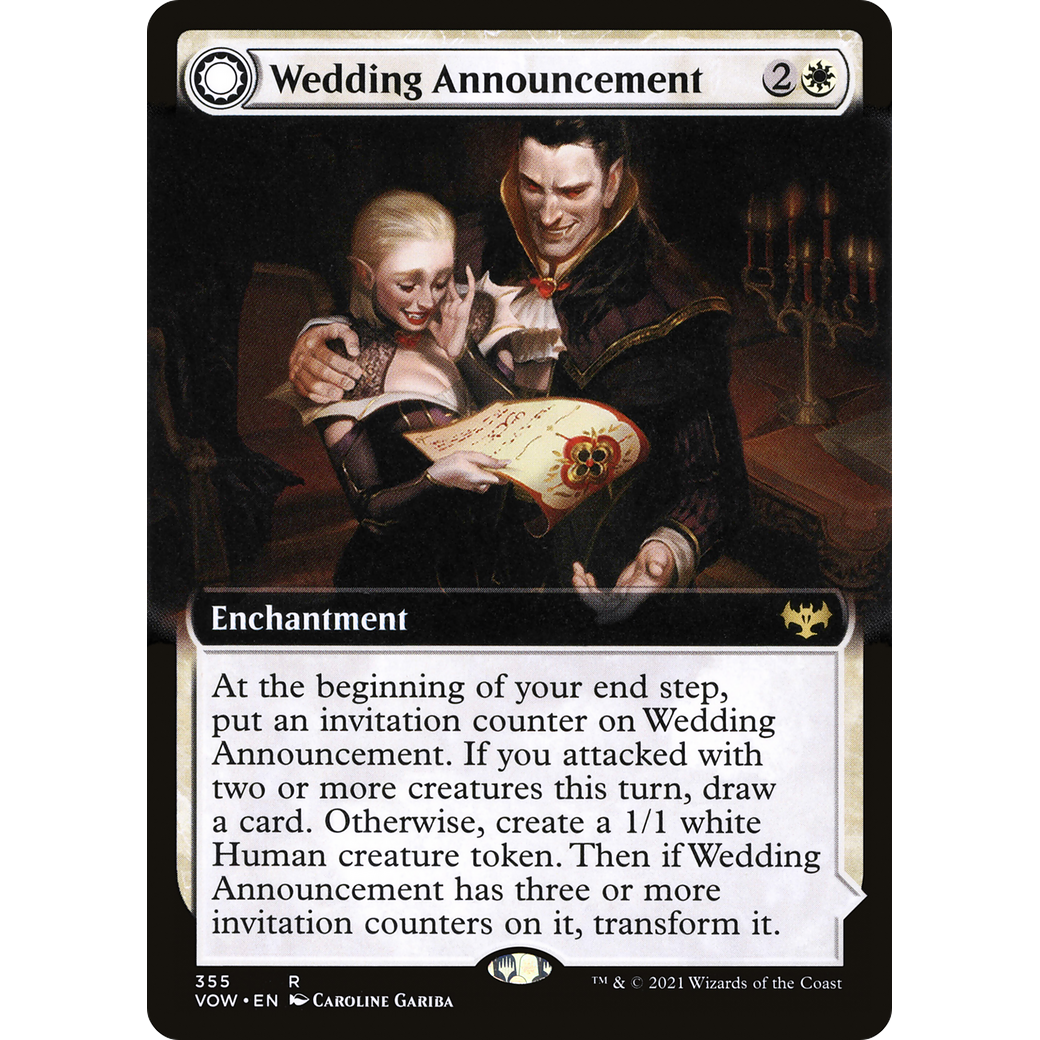 Wedding Announcement (Extended Art) (VOW-355) - Innistrad: Crimson Vow: (Extended Art, Double Faced Transform)