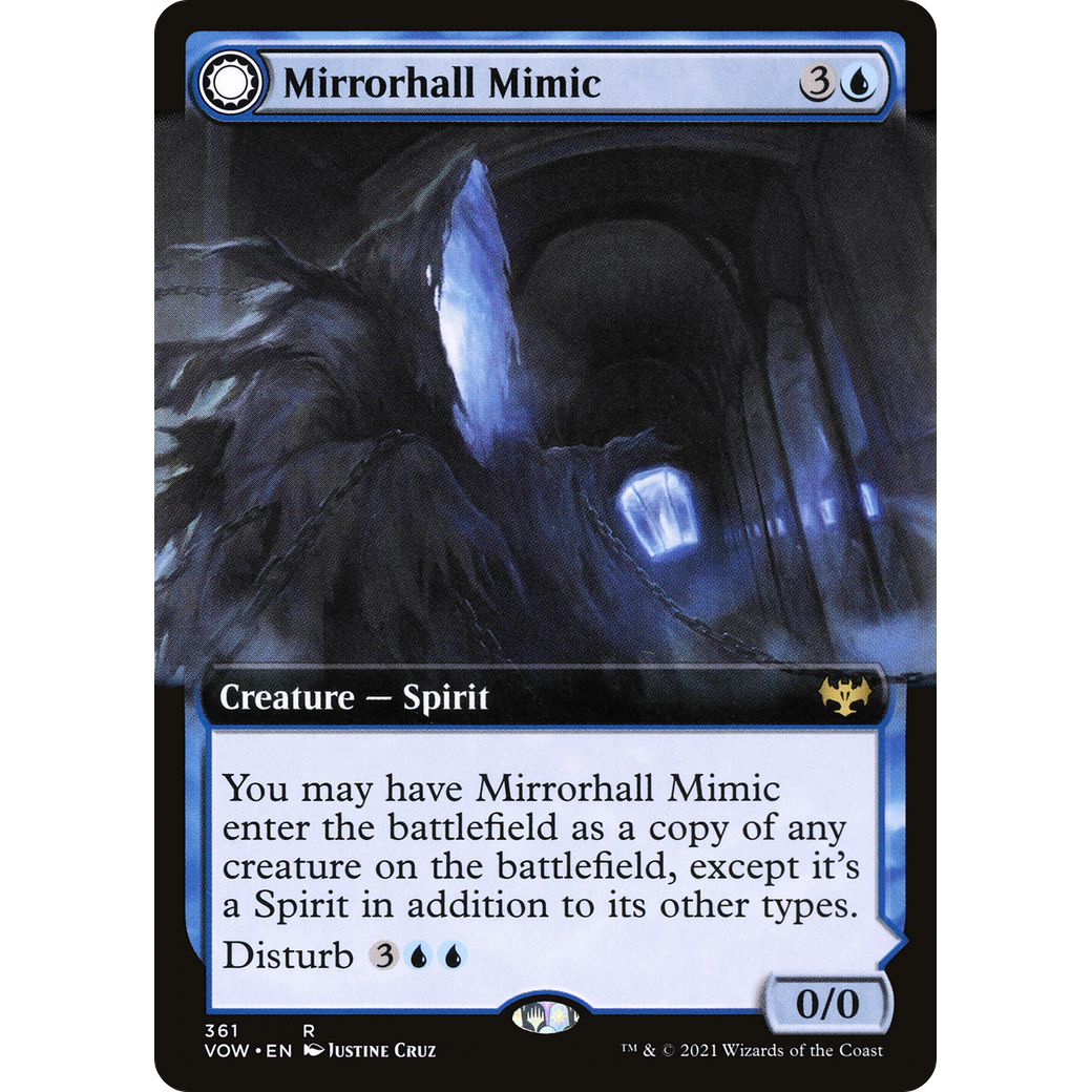 Mirrorhall Mimic (Extended Art) (VOW-361) - Innistrad: Crimson Vow: (Extended Art, Double Faced Transform) Foil