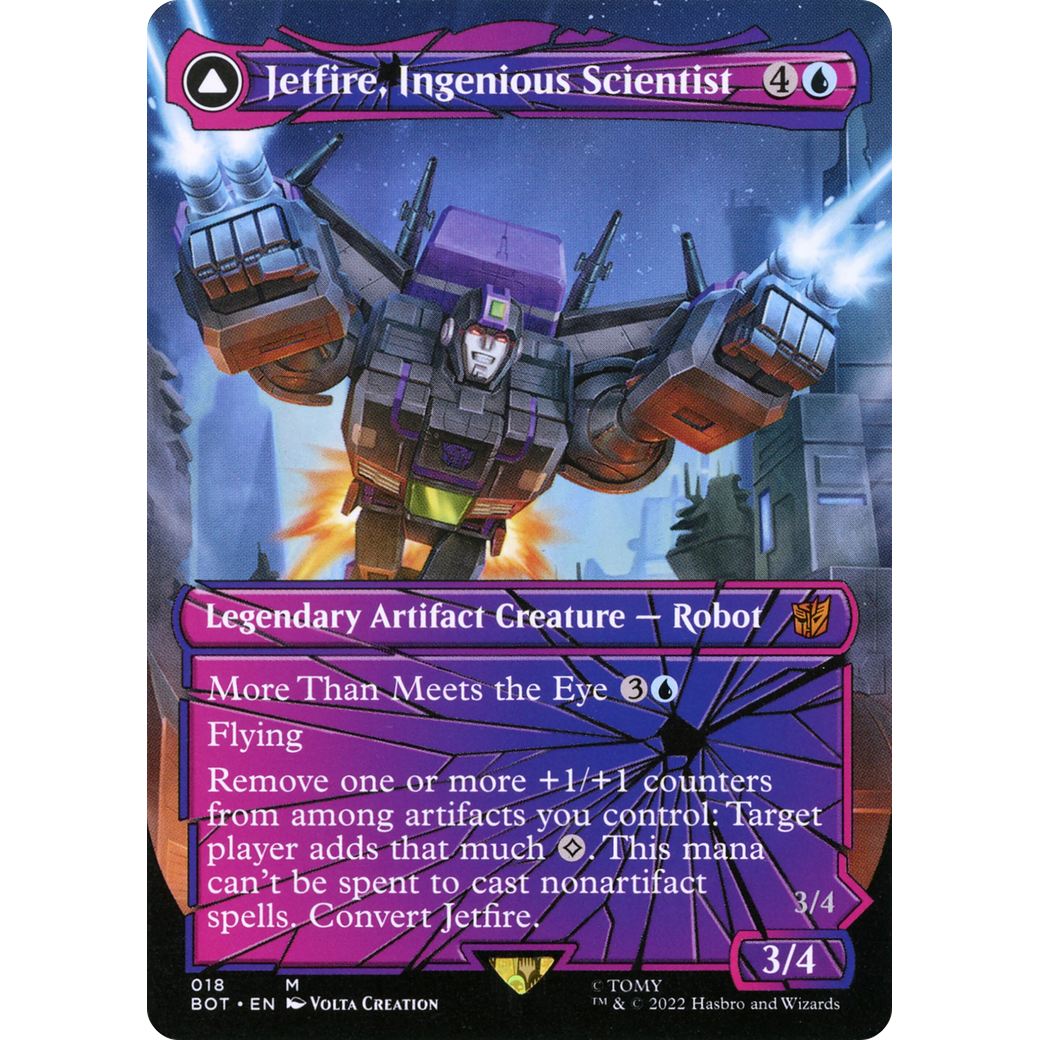 Jetfire, Ingenious Scientist (Shattered Glass) (BOT-018) - Transformers: (convertdfc, shatteredglass) (Borderless)