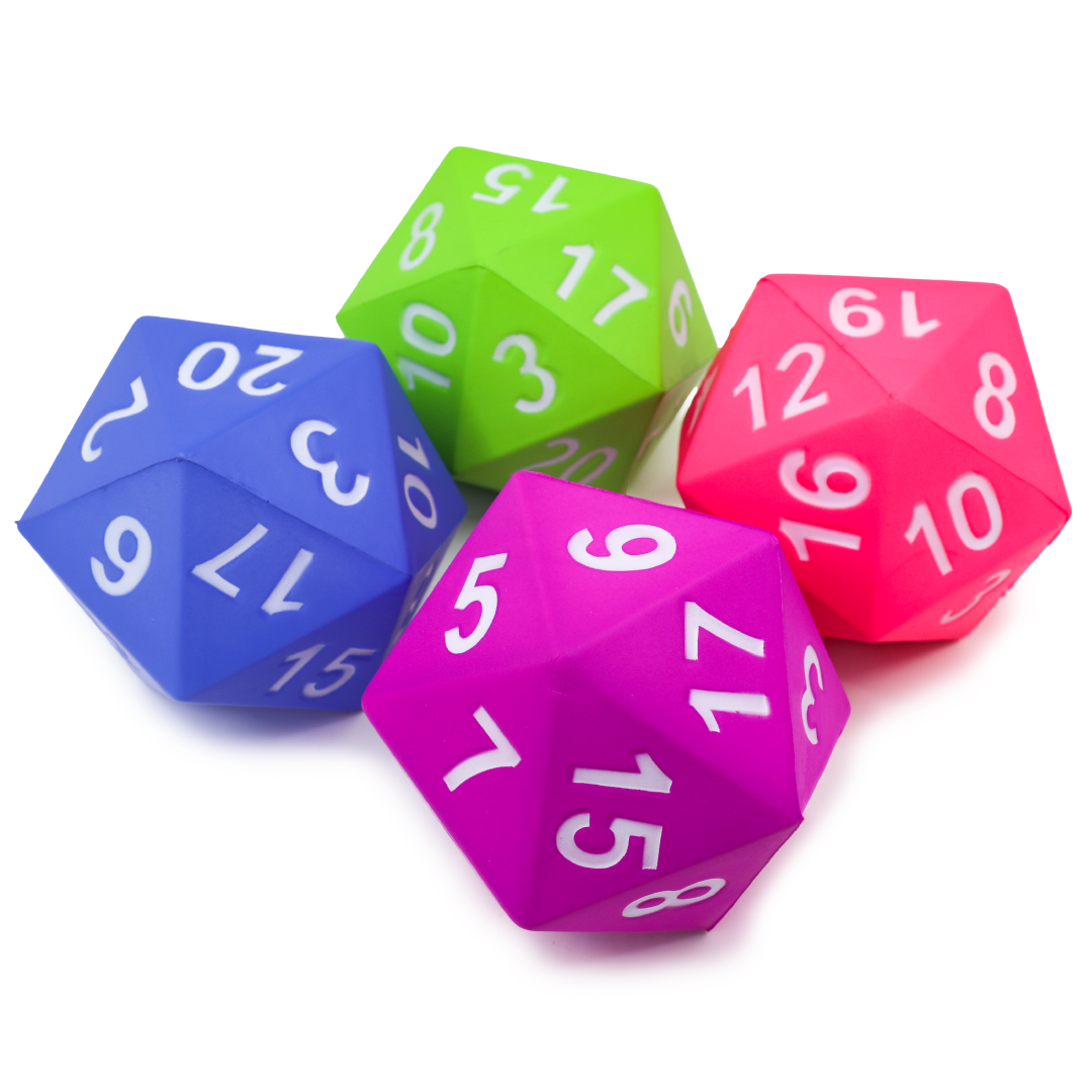 Giant D20 Foam Dice: Soft Foam Oversized 20-Sided Dice