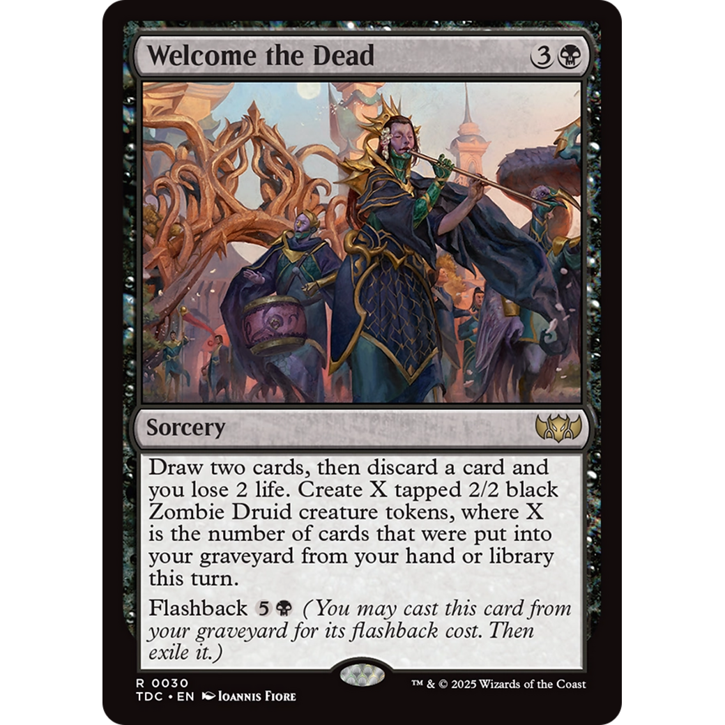 Welcome the Dead (TDC-030) - Commander: Tarkir: Dragonstorm