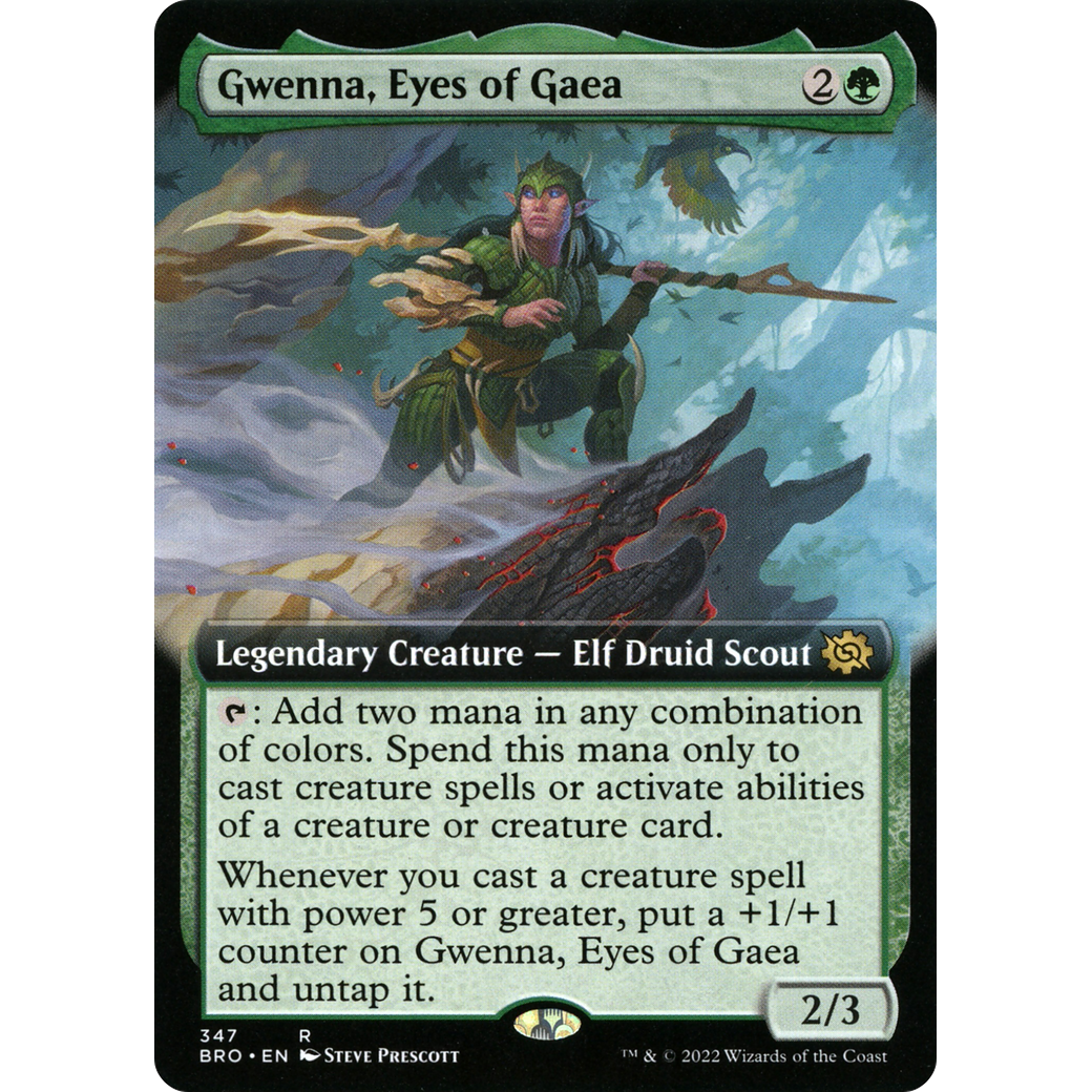 Gwenna, Eyes of Gaea (Extended Art) (BRO-347) - The Brothers' War: (Extended Art) Foil
