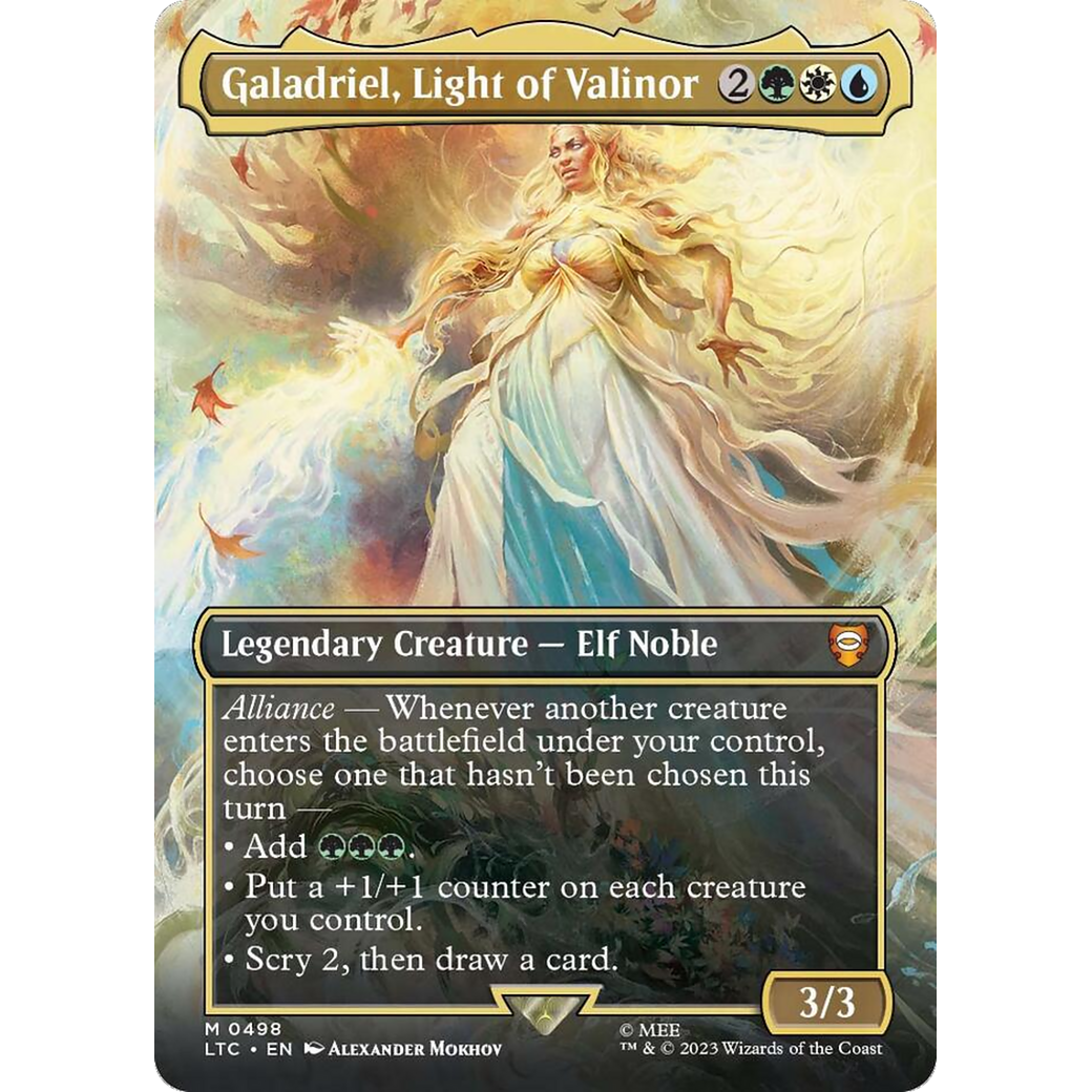 Galadriel, Light of Valinor (LTC-498) - Tales of Middle-earth Commander (Borderless) Foil