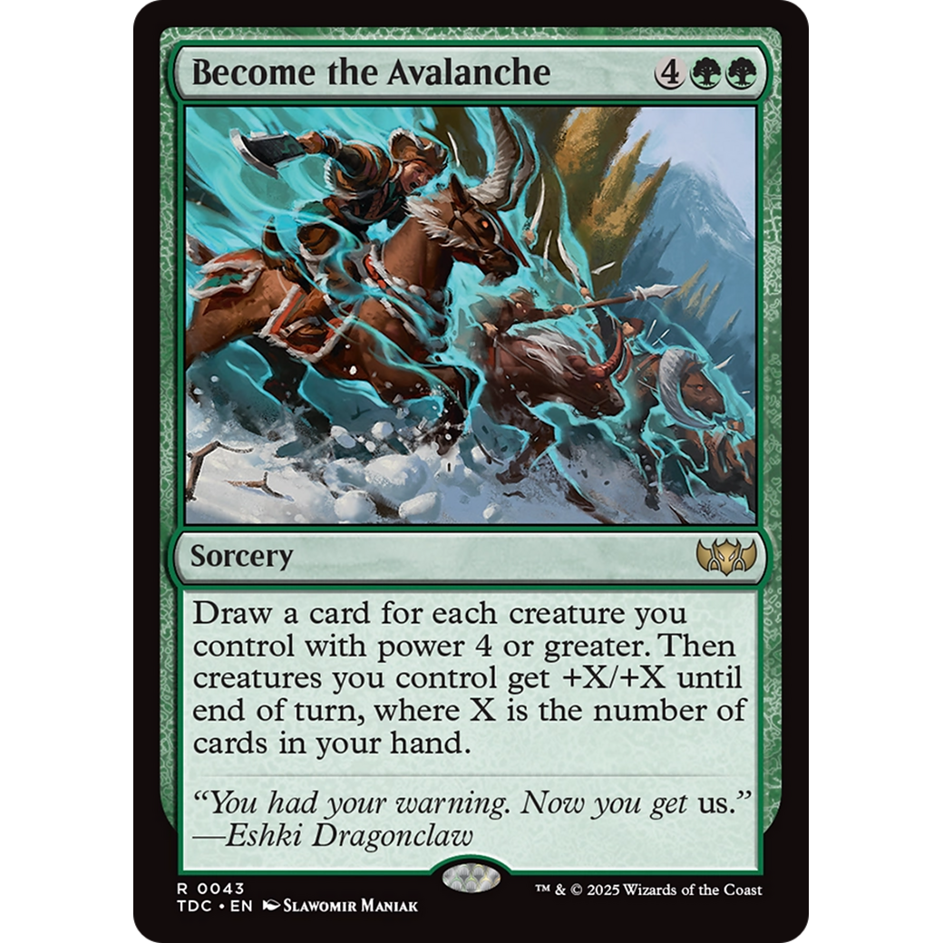 Become the Avalanche (TDC-043) - Commander: Tarkir: Dragonstorm