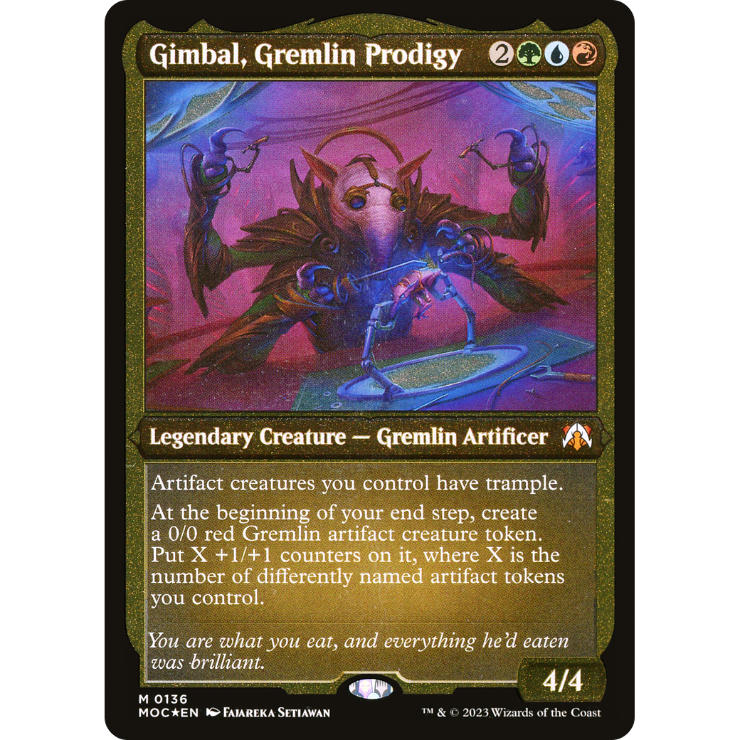 Gimbal, Gremlin Prodigy (MOC-136) - March of the Machine Commander Etched Foil