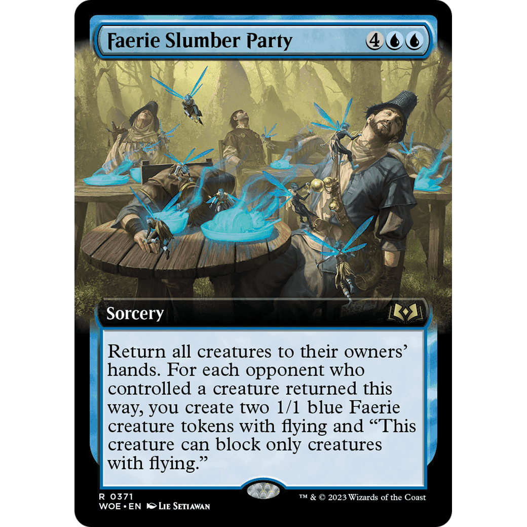 Faerie Slumber Party (WOE-371) - Wilds of Eldraine: (Extended Art) Foil
