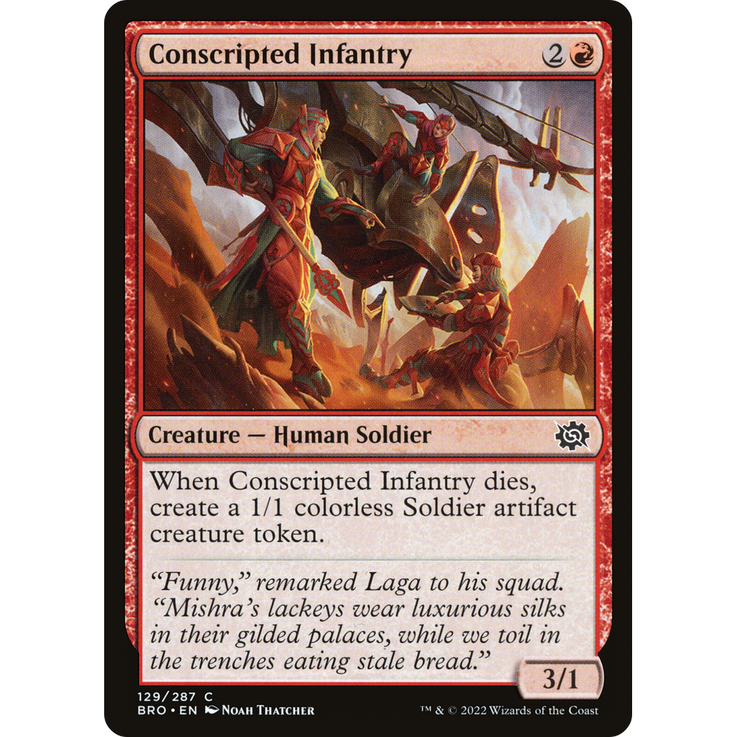 Conscripted Infantry (BRO-129) - The Brothers' War Foil