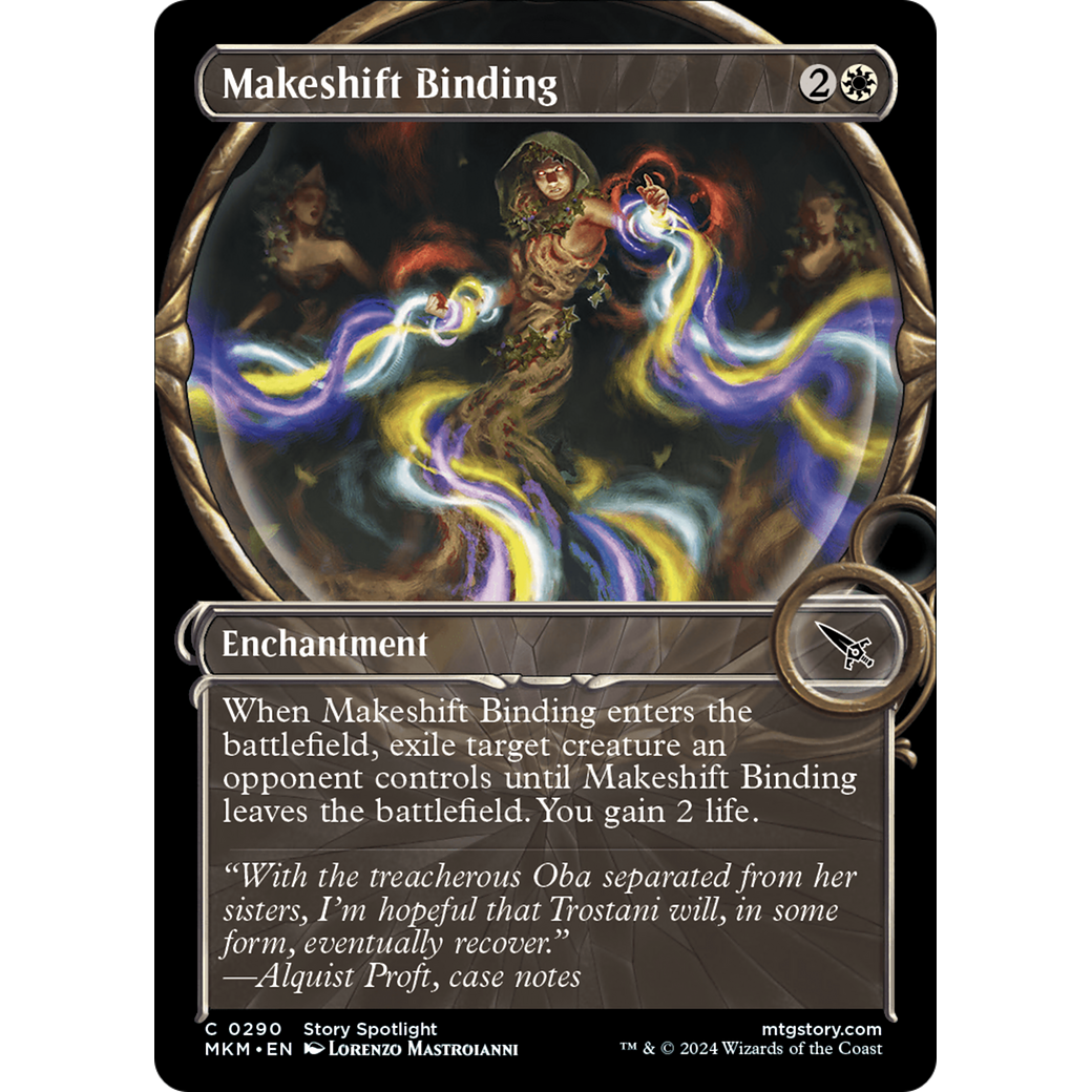 Makeshift Binding (MKM-290) - Murders at Karlov Manor: (Showcase) Foil