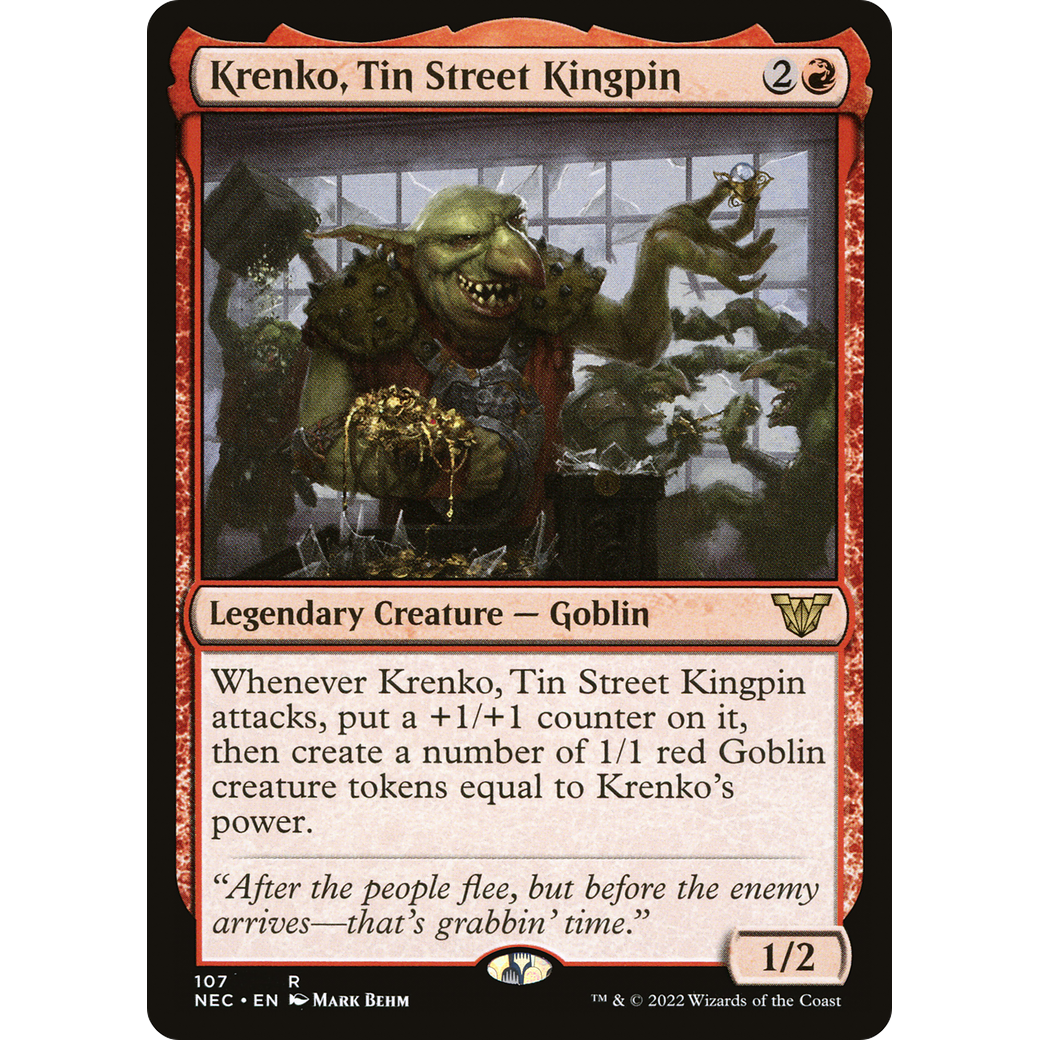 Krenko, Tin Street Kingpin (NEC-107) - Neon Dynasty Commander