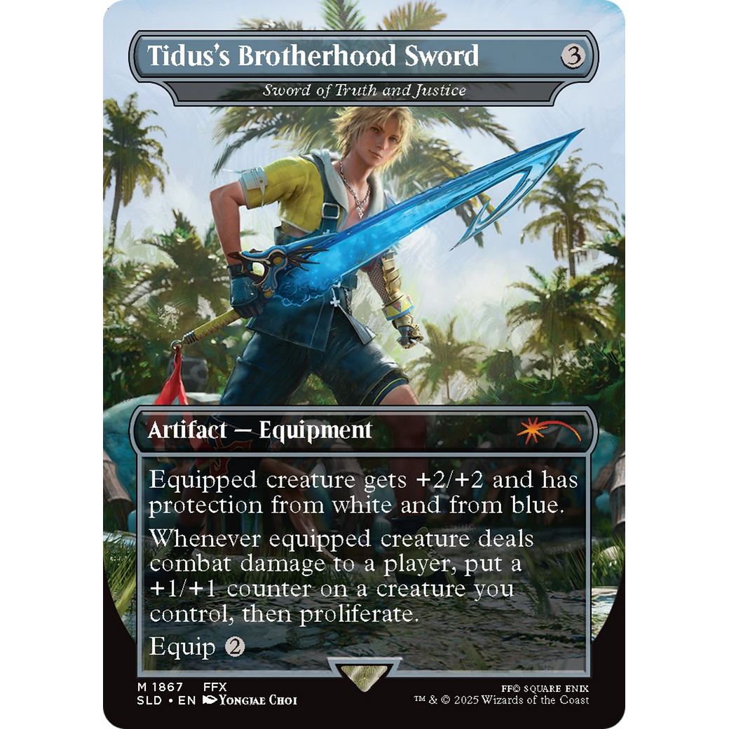 Tidus's Brotherhood Sword - Sword of Truth and Justice (SLD-1867) - Secret Lair Drop / Tidus's Brotherhood Sword (Borderless)