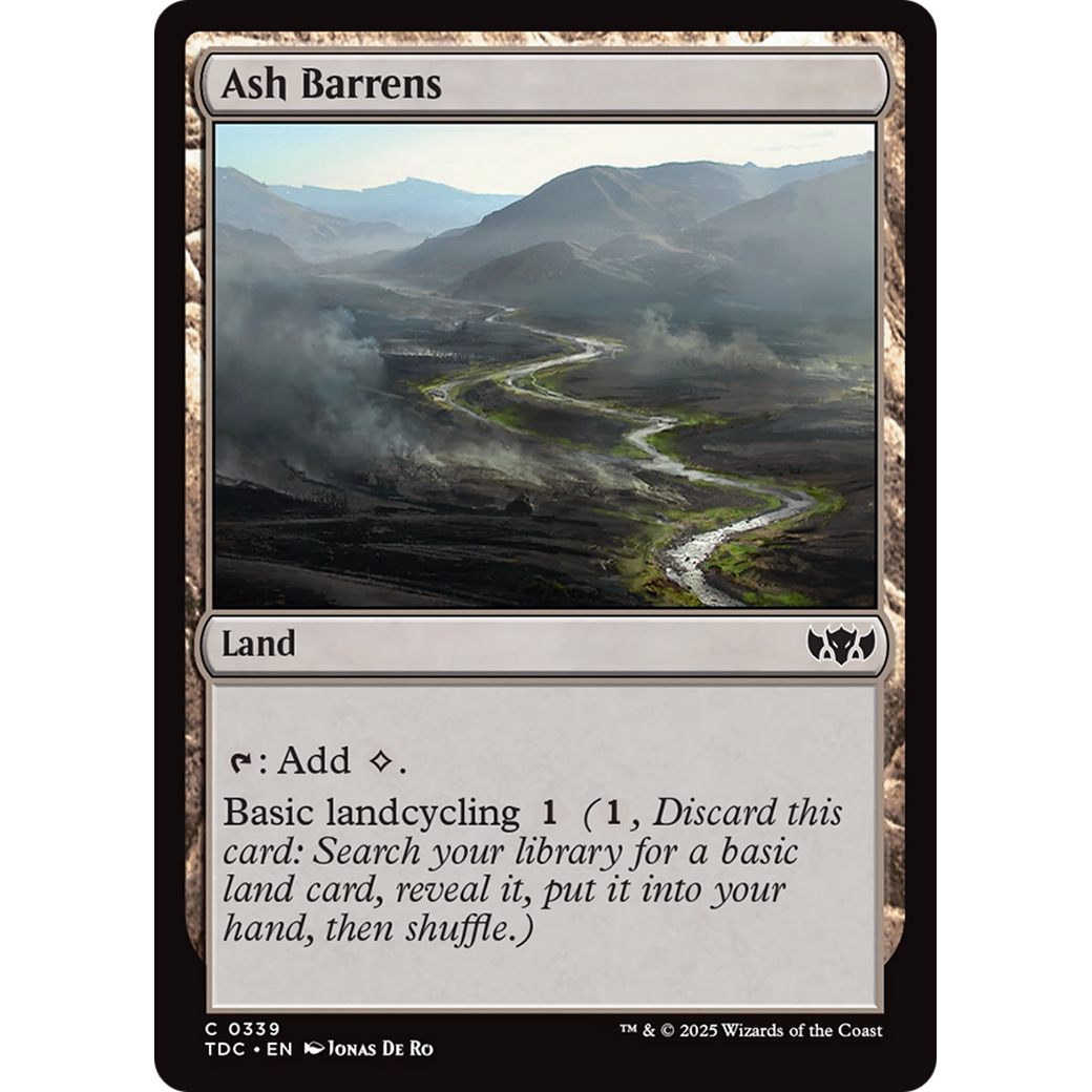 Ash Barrens (TDC-339) - Commander: Tarkir: Dragonstorm