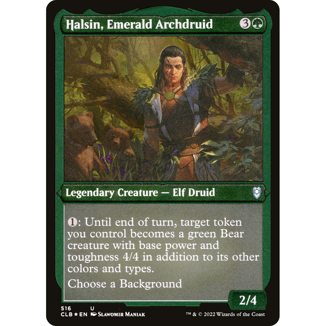 Halsin, Emerald Archdruid (CLB-516) - Commander Legends: Battle for Baldur's Gate Etched Foil
