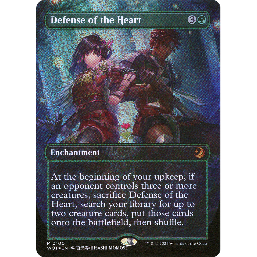 Defense of the Heart (WOT-100) - Wilds of Eldraine: Enchanting Tales (Borderless) Foil