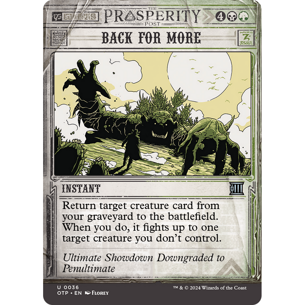 Back for More (OTP-036) - Breaking News: (Showcase) (Borderless)