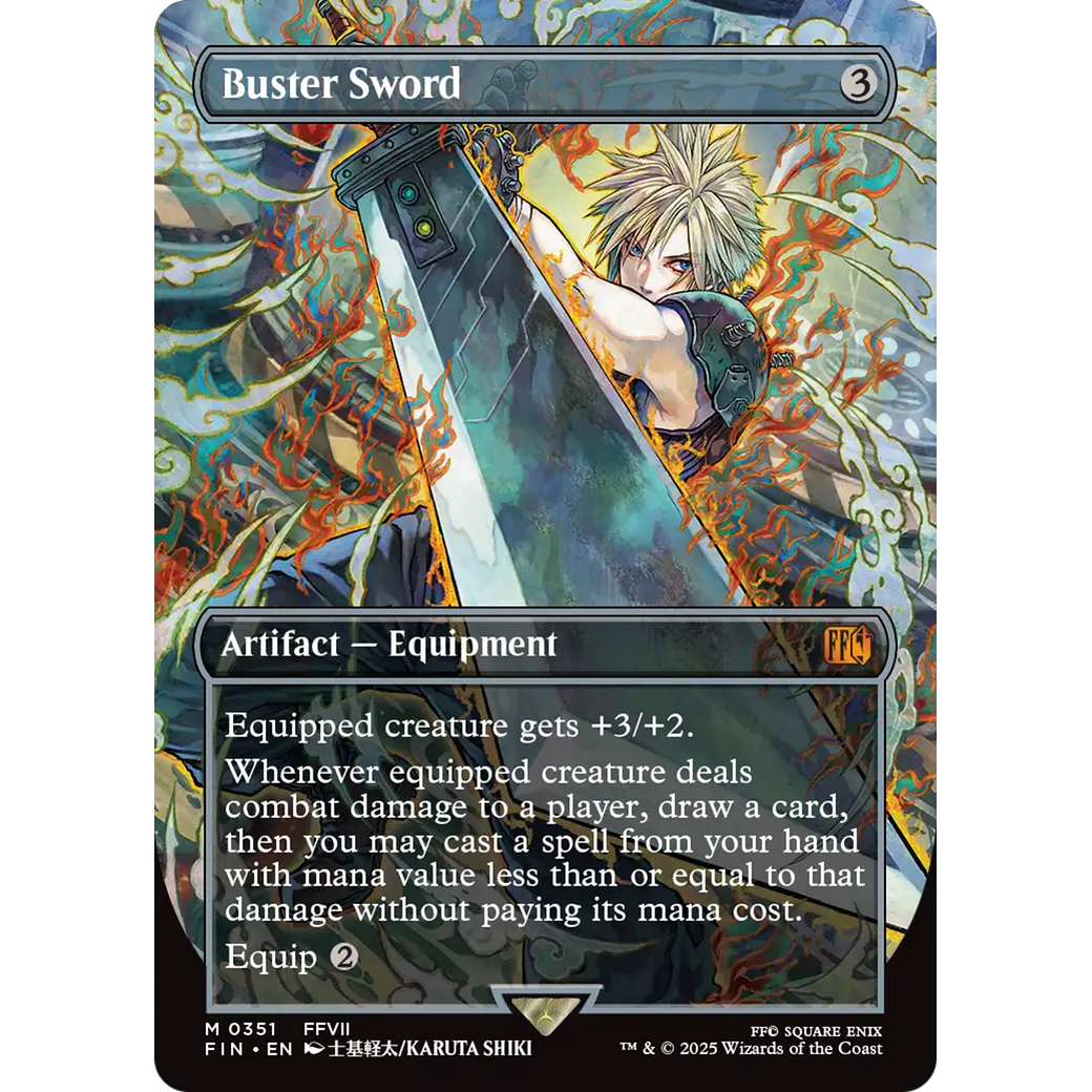 Buster Sword (FIN-351) - FINAL FANTASY (Borderless) Foil