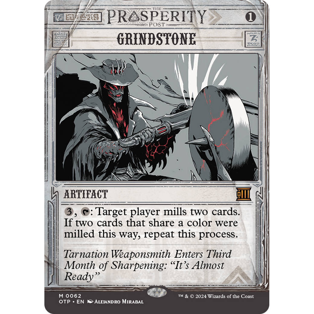 Grindstone (OTP-062) - Breaking News: (Showcase) (Borderless) Foil
