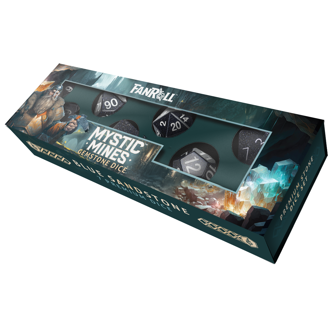 Mystic Mines: Blue Sandstone Gemstone Poly Dice Set