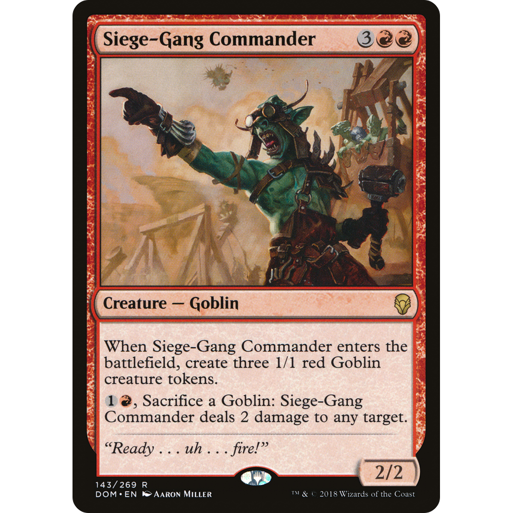 Siege-Gang Commander (DOM-143) - Dominaria Foil