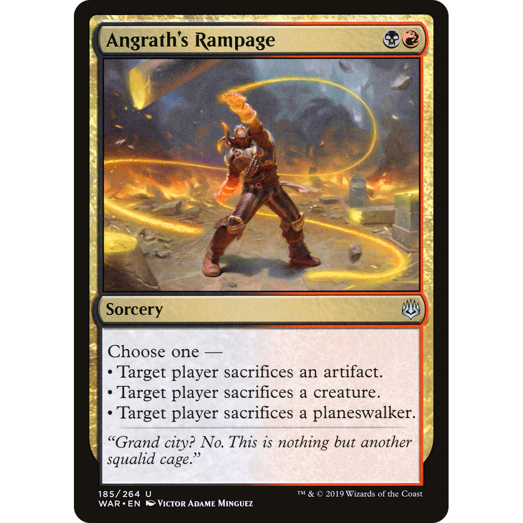 Angrath's Rampage (WAR-185) - War of the Spark Foil