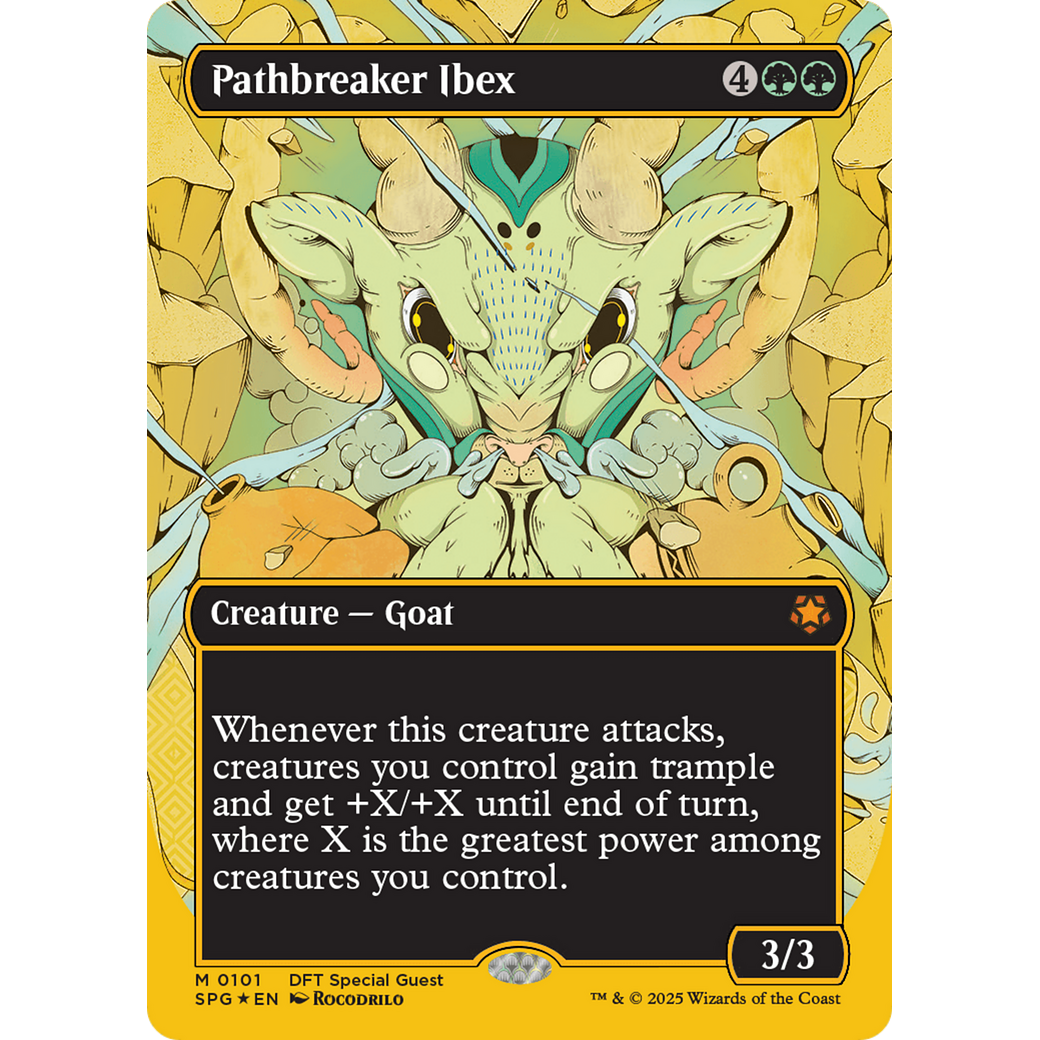 Pathbreaker Ibex (Borderless) (First-Place Foil) (SPG-101) - Special Guests (Borderless) Foil