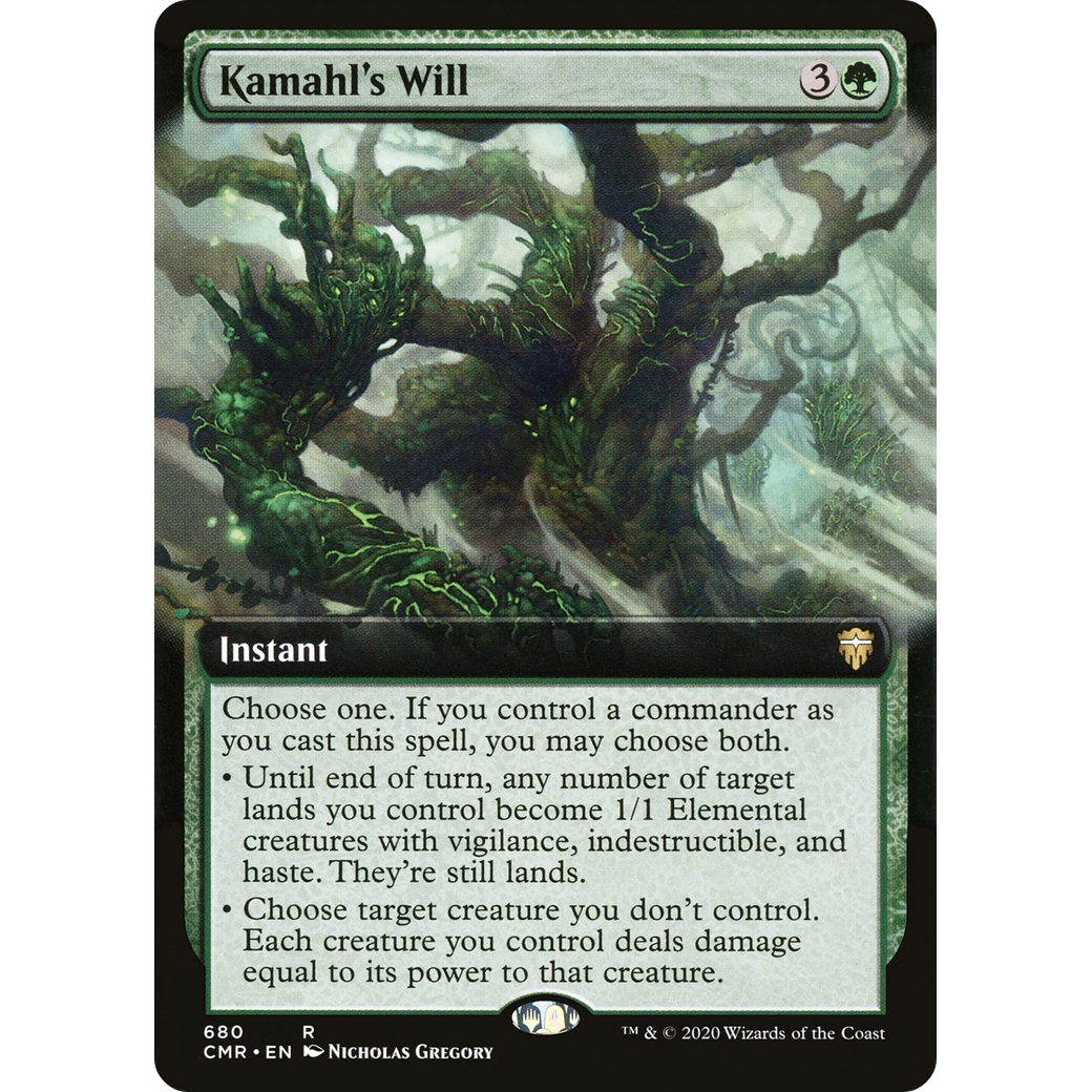 Kamahl's Will (Extended Art) (CMR-680) - Commander Legends: (Extended Art) Foil