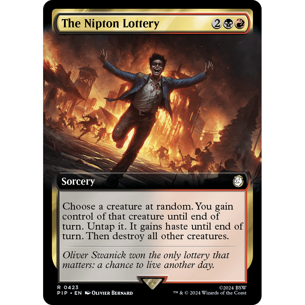 The Nipton Lottery (PIP-423) - Fallout: (Extended Art) Foil