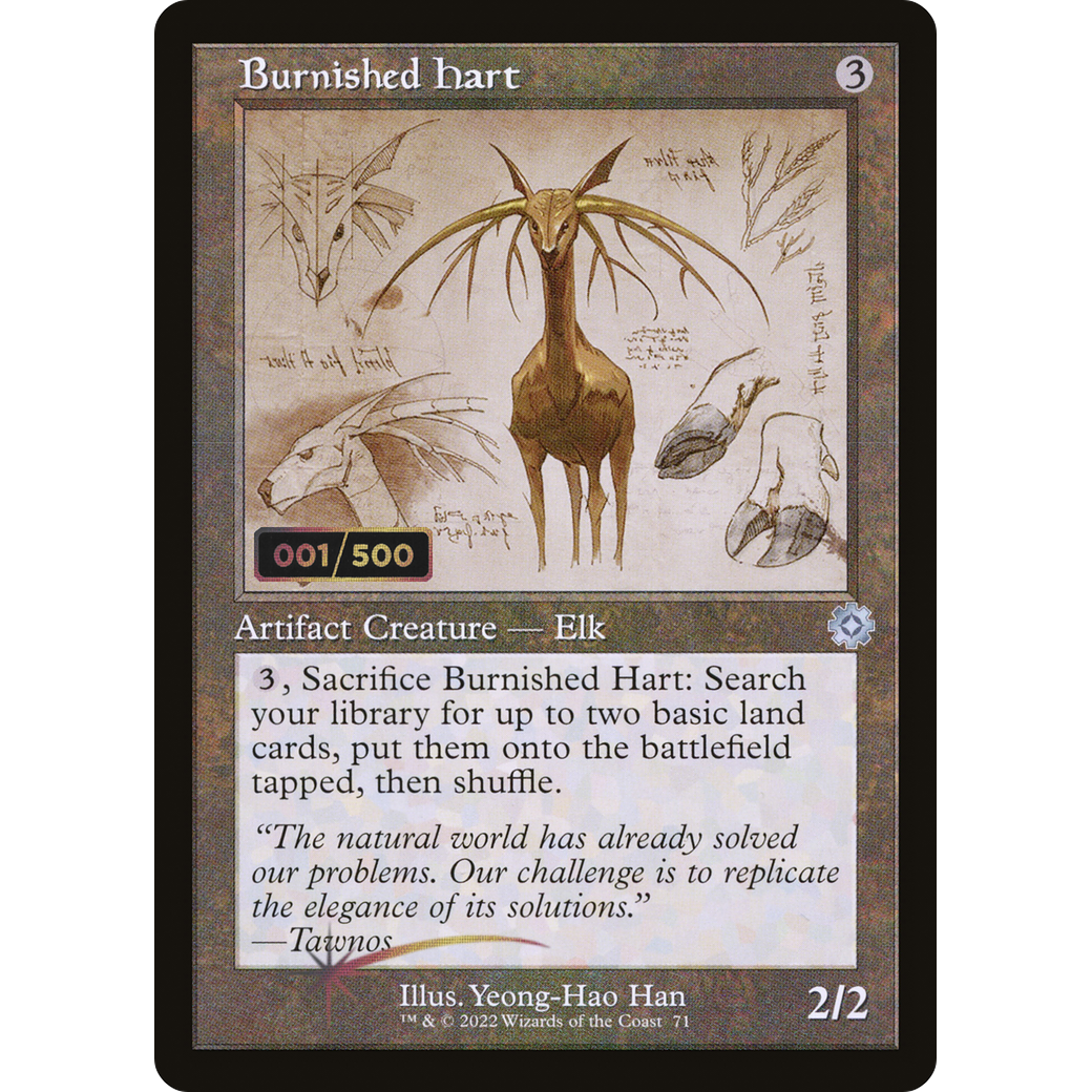 Burnished Hart (Schematic) (Serial Numbered) (BRR-071) - The Brothers' War Retro Artifacts Foil
