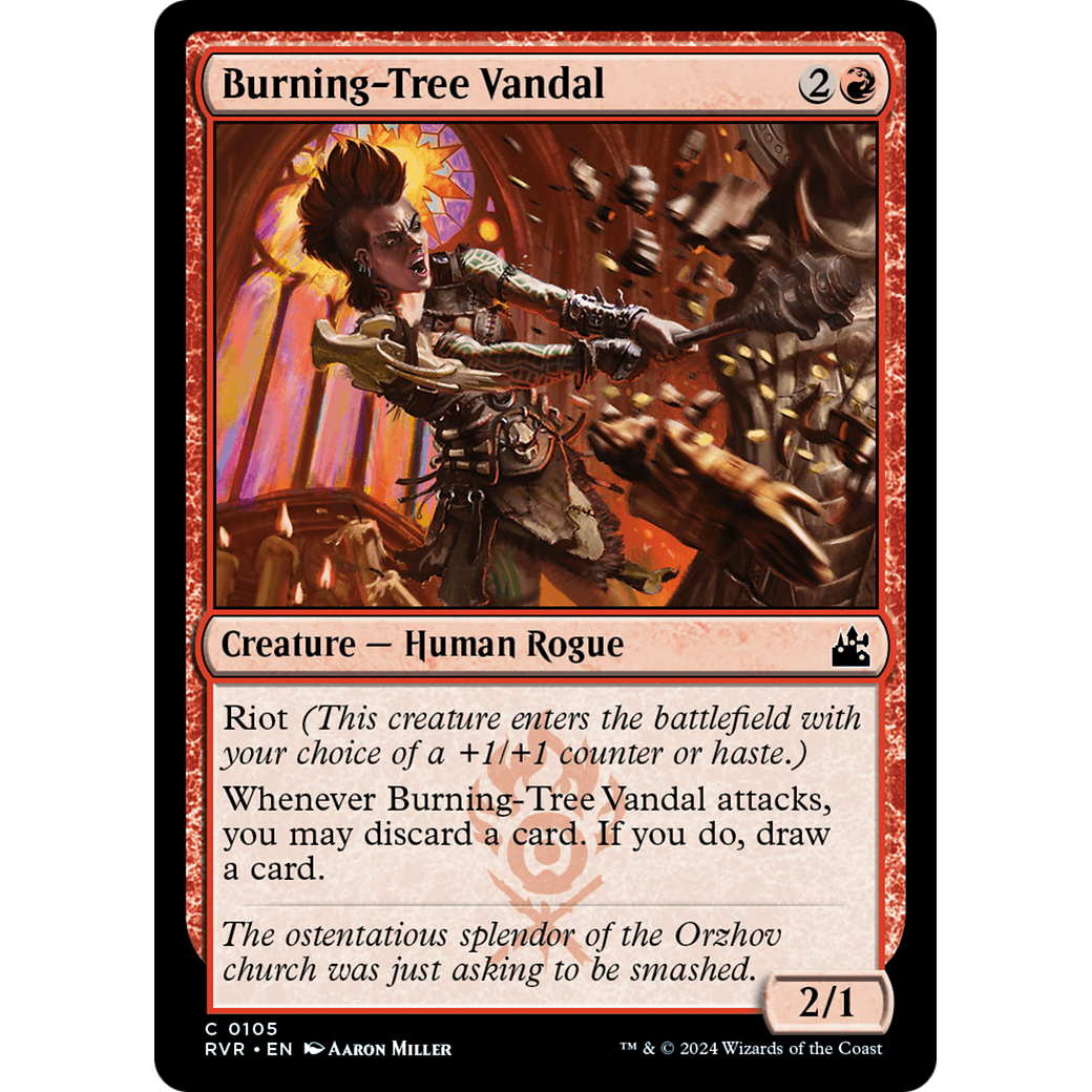 Burning-Tree Vandal (RVR-105) - Ravnica Remastered Foil