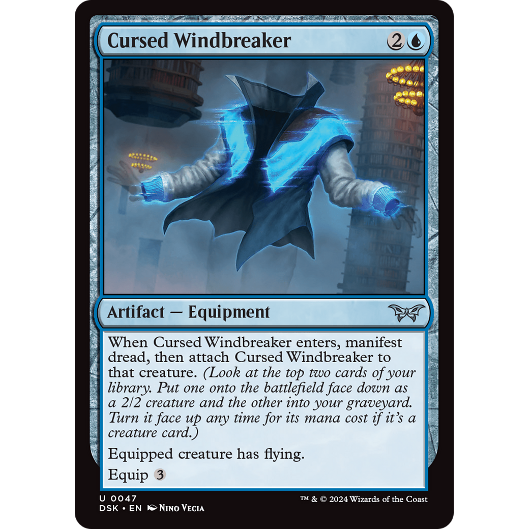 Cursed Windbreaker (DSK-047) - Duskmourn: House of Horror Foil