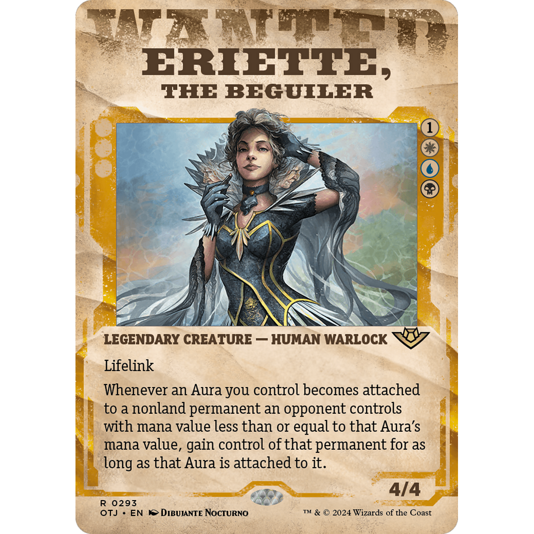 Eriette, the Beguiler (OTJ-293) - Outlaws of Thunder Junction: (Showcase) (Borderless) Foil